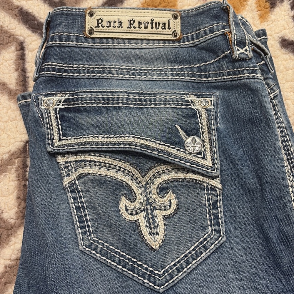 Rock Revival Blue Jeans